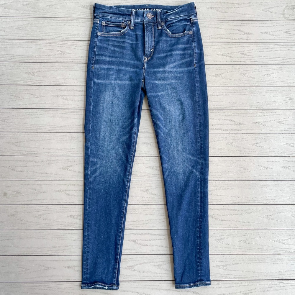 AEO American Eagle Hi-Rise Jegging Dark Wash Denim 6